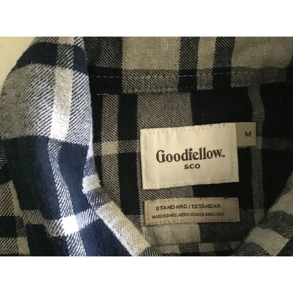 GOODIELLOW- MEN CHECKED 100% COTTON FLANNEL SHIRT SIZE MEDIUM - Picture 5 of 6